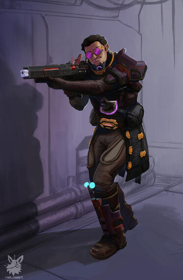 Vgen commission for Reaver148 (drifter is using blast furnace from destiny2)