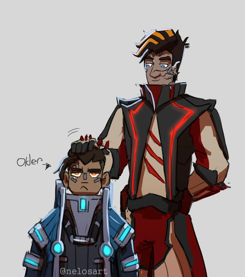 OCs, both look off, while I had their core designs defined, their faces and proportions were not solidified