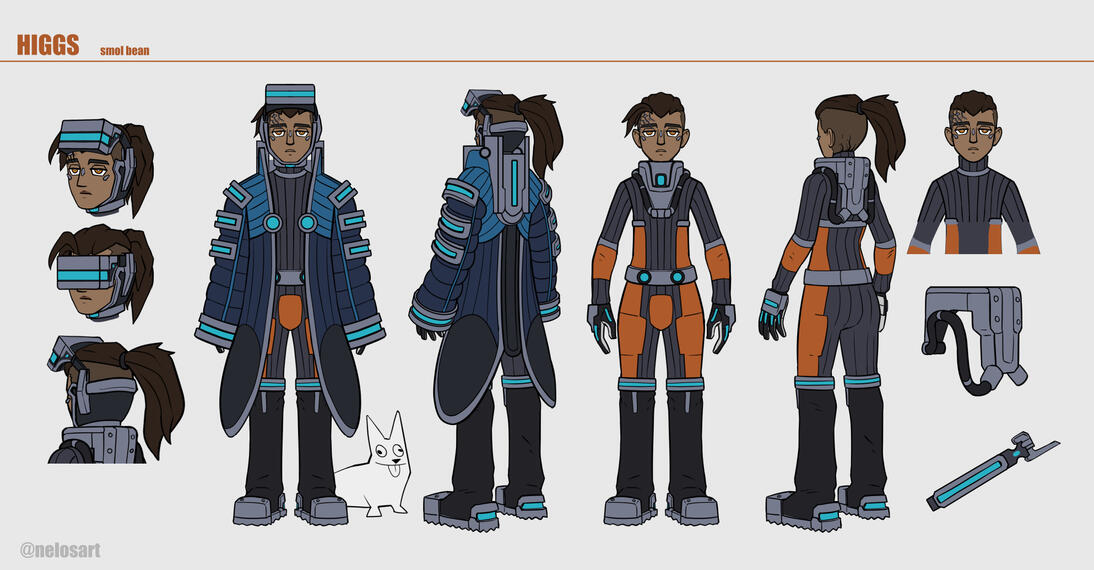 First finalized Higgs design sheet, she looked too much like a little kid for my taste